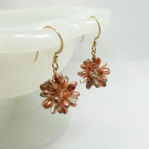 Spiked beaded bead earrings